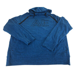 Amercian Eagle Outfitters Men's Flex Hoodie Large Blue‎ Pullover Kangaroo Pocket